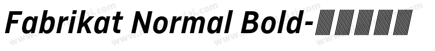 Fabrikat Normal Bold字体转换